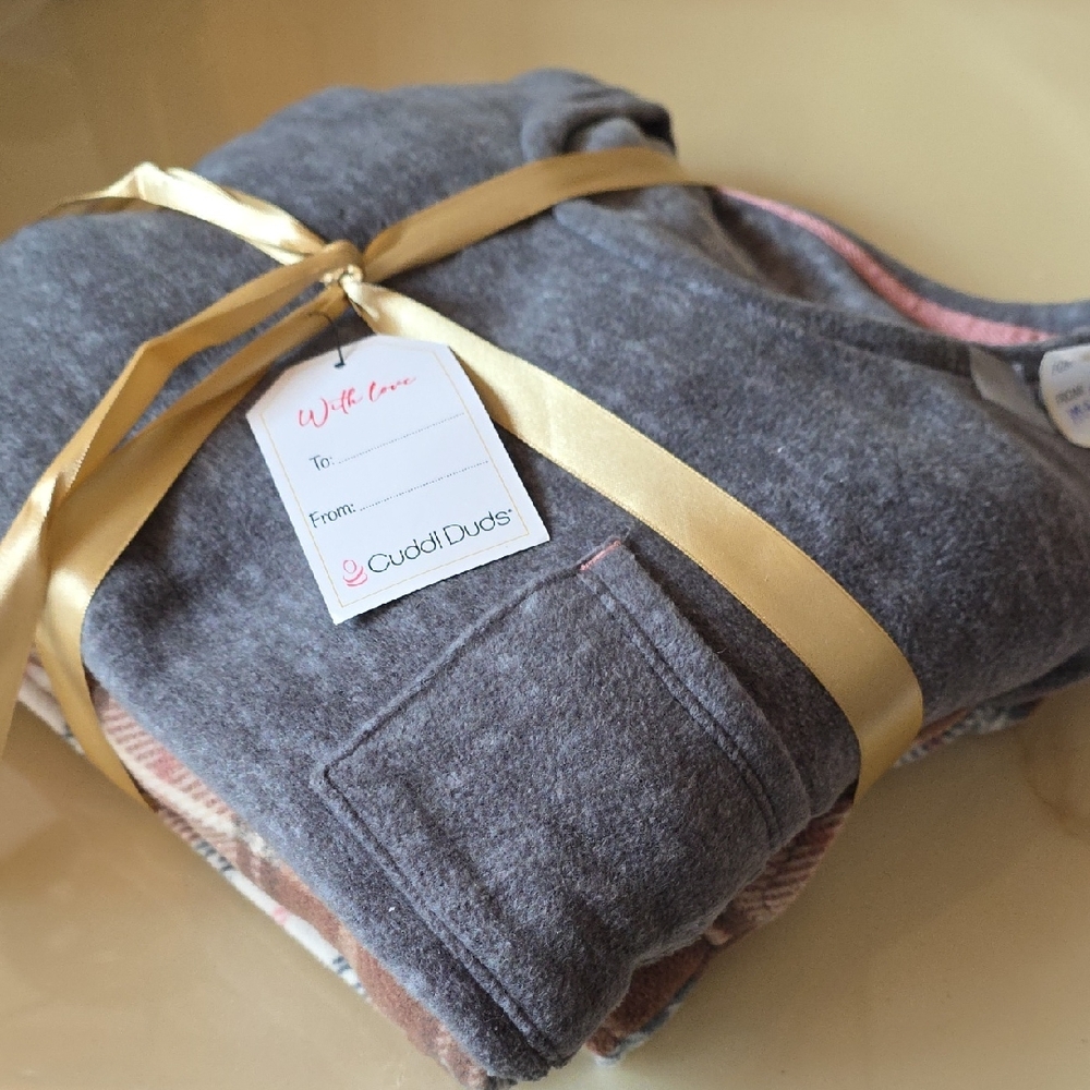 Cuddl Duds Gray Heather Cozy Pullover Loungewear